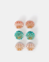 6-Pack Mini Shell Claw Clips