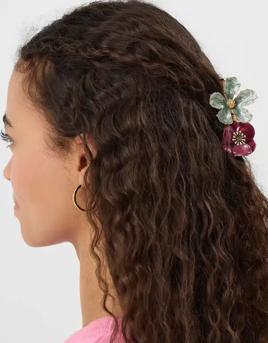3-Pack Floral Metal Claw Clips