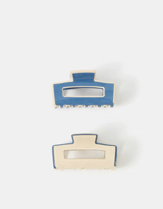 2-Pack Colourblock Cut Out Claw Clips
