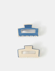 2-Pack Colourblock Cut Out Claw Clips