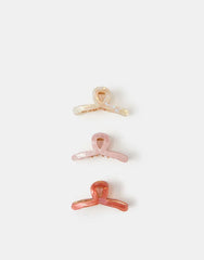 3-Pack Mini Twist Claw Clips