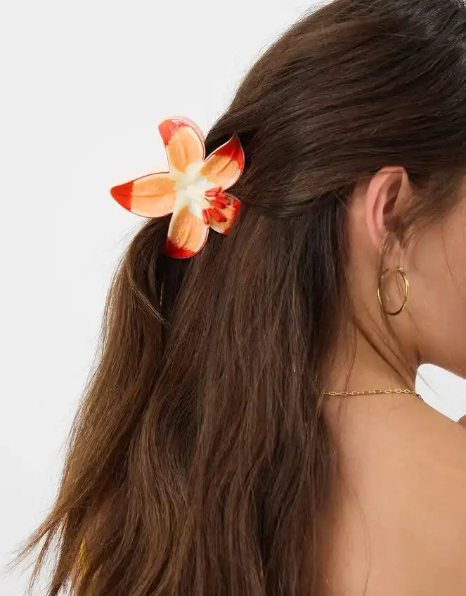 Tropical Lily Claw Clip