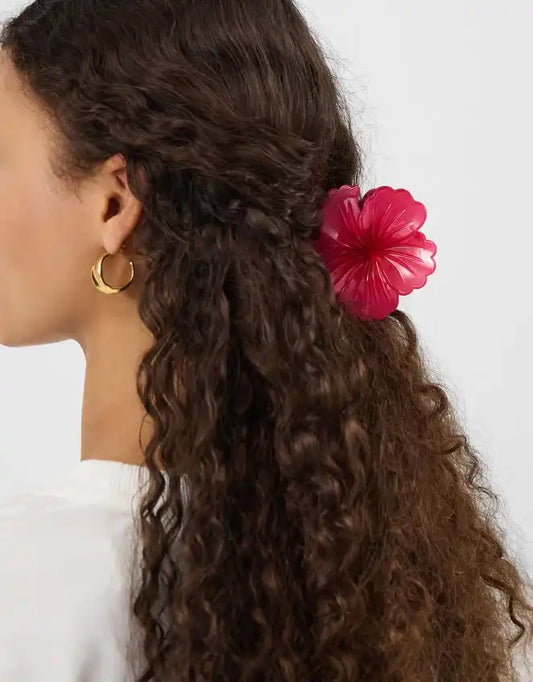 3-Pack Hibiscus Flower Claw Clips
