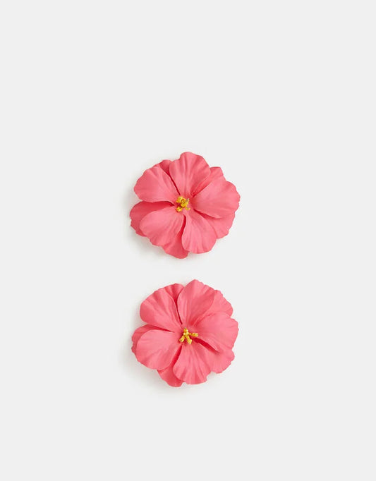 2-Pack Hibiscus Hair Clips Pink