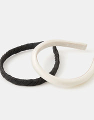 2-Pack Slim Headbands Black