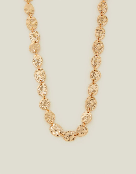 TEXTURED DISC NECKLACE