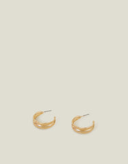 Leaf Etched Hoop Earrings