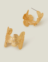 Statement Flower Hoop Earrings