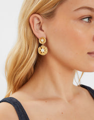 Pearl Flower Drop Earrings