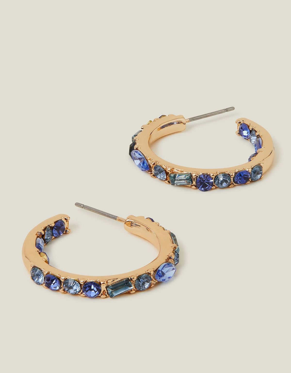 Gemstone Hoop Earrings