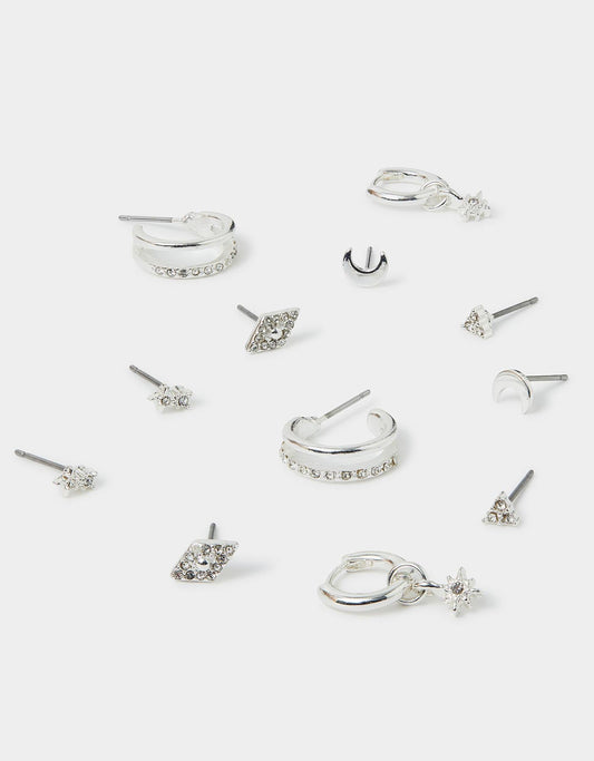 6-Pack Starry Night Stud and Hoop Earrings