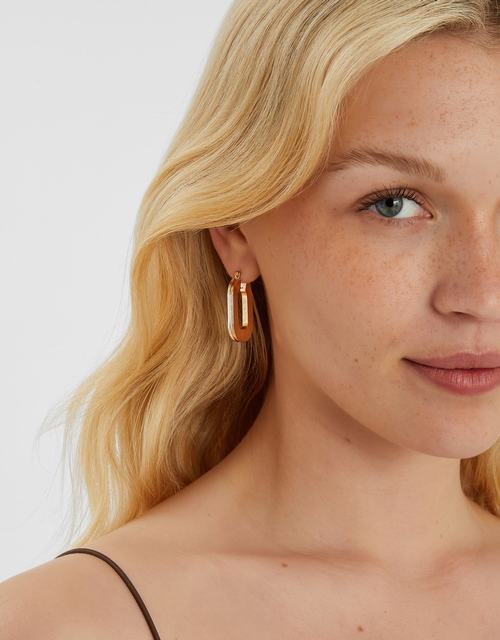 Chunky Square Hoop Earrings