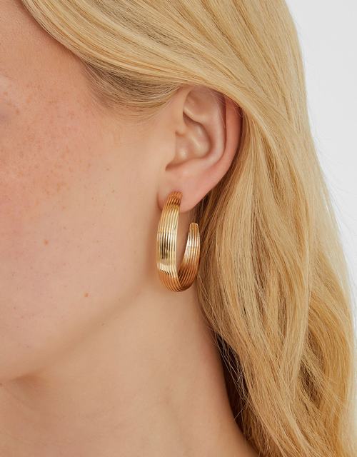 Ribbed Hoop Earrings