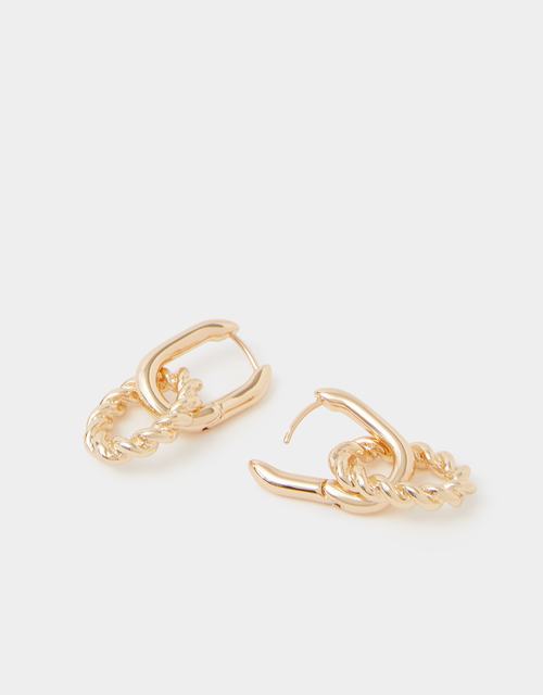 Twist Link Drop Earrings