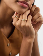 2-Pack Knot Rings Gold