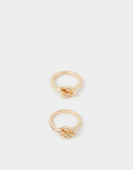 2-Pack Knot Rings Gold