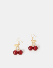 RESIN CHERRY DROP EARRINGS