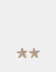 Diamanté Starfish Stud Earrings