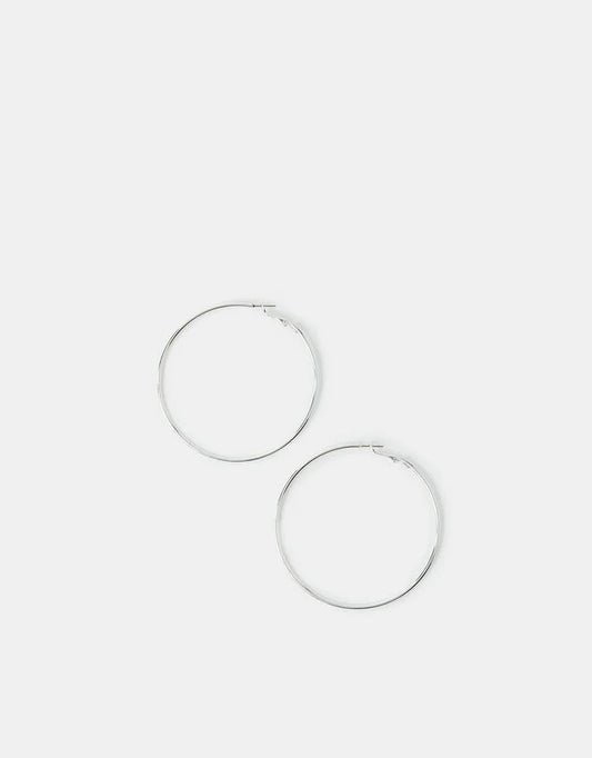 Large Hoop Earrings Silver