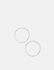 Large Hoop Earrings Silver