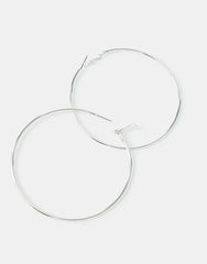 Large Hoop Earrings Silver