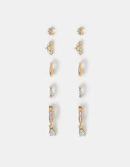 10 X OPAL SPARKLE EAR STA