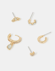 10 X OPAL SPARKLE EAR STA
