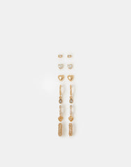 10 X PAVE HEART EAR STACK