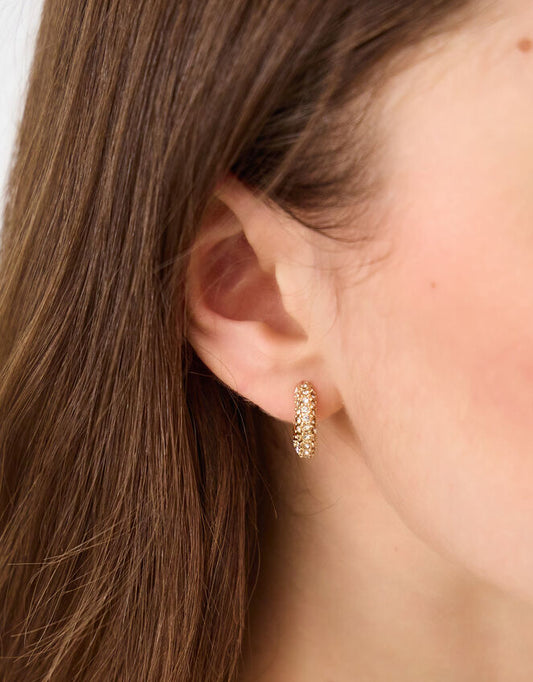 10 X PAVE HEART EAR STACK