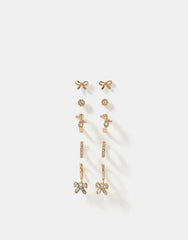 10 SPARKLE BOW EAR STACK