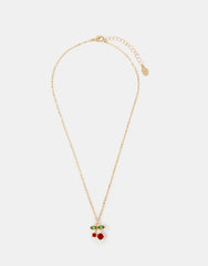 Gem Cherry Pendant Necklace