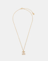 Diamante Cherry Pendant Necklace