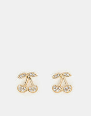 Diamante Cherry Stud Earrings