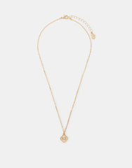 Diamante Clover Pendant Necklace