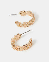 FLOWER CUT OUT HOOP - GOLD