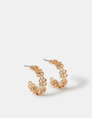 FLOWER CUT OUT HOOP - GOLD