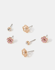 3 X FLOWER STUDS