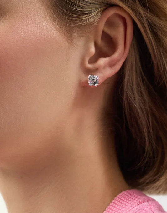 3-Pack Clove Stud Earrings - Silver