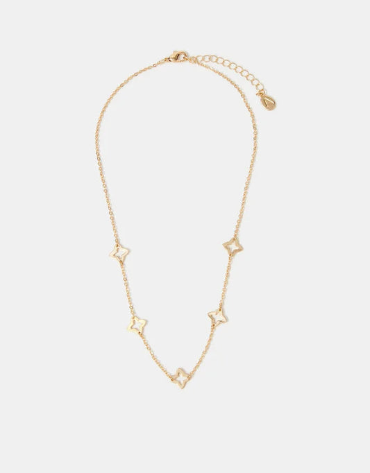Clover Cut-Out Station Necklace