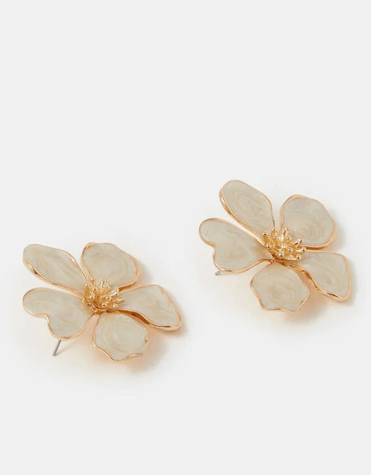 Flower Statement Stud Earrings