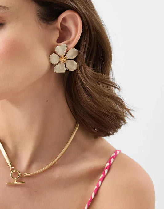 Flower Statement Stud Earrings