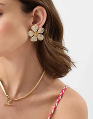 Flower Statement Stud Earrings