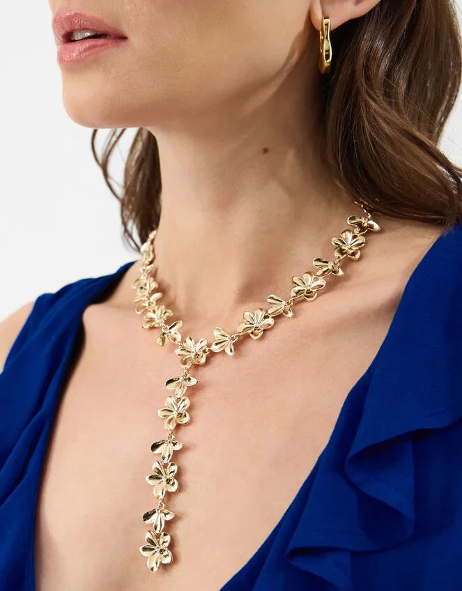 Flower Lariat Necklace