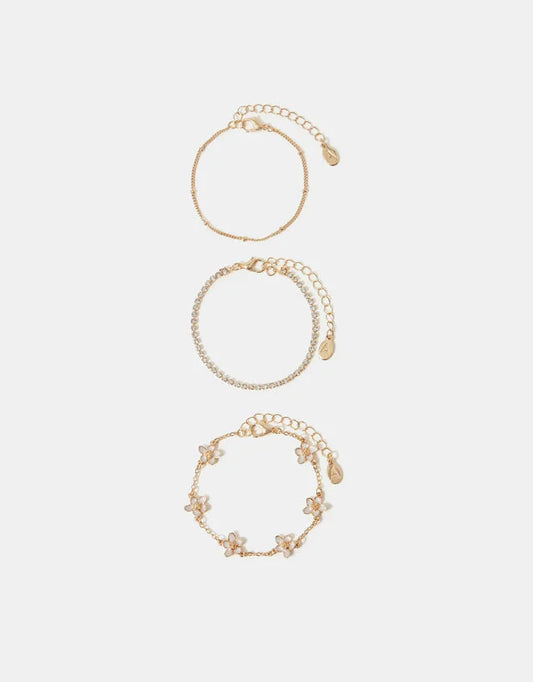 3-Pack Flower Station Bracelets