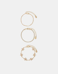 3-Pack Flower Station Bracelets