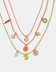 3-Pack Charm Cord Necklaces