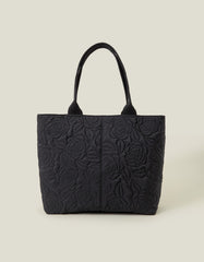 Floral Quilted Nylon Tote 