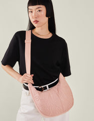 Large Floral Quilted Sling Bag
