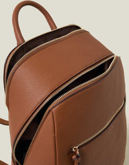 Smart Zip Around Backpack Tan