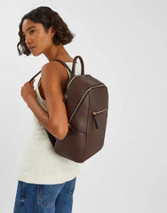 Smart Zip Around Backpack Brown
